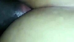 Safada in lingerie with big natural tits and hairy pussy gets orgasm from amateur anal assfucking massage