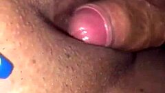 Neighbor's pussy filled with cum from young teen's big cock ass play