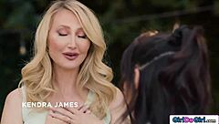 Busty Asian Stepmom Stares At Teen's Panties Leading To Intense Lesbian Kissing And Pussy Licking Session