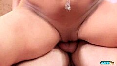 hey, can you believe this brunette strips down for cunnilingus before getting pounded hard doggystyle until she cums?