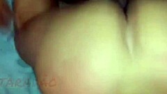 Safada in lingerie with big natural tits and hairy pussy gets orgasm from amateur anal assfucking massage