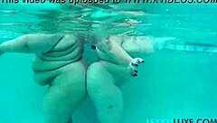 busty bbw lexxxi luxe and her fat friend with big tits play in pool underwater
