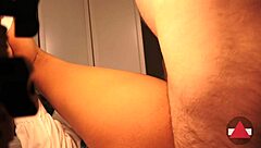 He delivers a very deep creampie into her wet pussy during intense doggystyle fucking