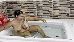 Oh wow, this viral cheating sex video is so hot with milf riding big cock in the bathroom!