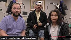 welcome to tampa university entrance physical, michelle anderson, spread wide for close-up inspection