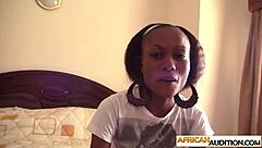 I swallowed that big white cock as a sexy petite black teen 18+ and enjoyed the rough doggystyle sex deepthroat action