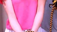 Oh wow, this cute argentinian teen bonneyuwu gets tied up and forced into wild homemade sex on the bed!