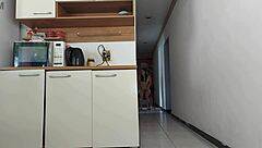 OH FUCK, risky BAREBACK with his FRIEND while HUBBY'S in the BATH - almost CAUGHT!