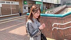 uh, super cute japanese babe gets cumshot in homemade doggystyle action!