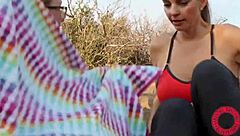 Hot Mindi Mink as Sexy Mature Cougar Licking Big Pussy Lips in Sensual Lesbian Lingerie Sex