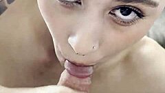 best friend gives blowjob and swallows cum in mouth 😏