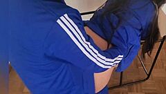 Hey, why are the shy ones always the wildest? We snuck into the classroom for quick fucking, hope no one hears us Mexican babes getting pounded!