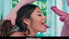 PETITE PORN DOLL XXLAYNA MARIE TEASES IN LINGERIE SUCKING COCK