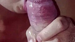 Korean wife boldly sucks cock in close-up action