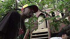 Sexy Girl With Big Tits Gets Fucked In Outdoor Threesome