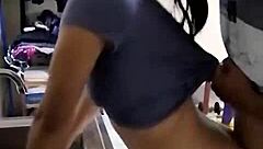 Brunette Mexican Amateur Beauty Feels Passion While Washing Dishes in Homemade Video