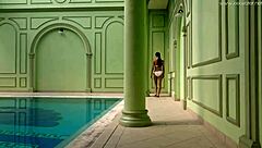 Whoa, hottest petite teen 18+ Irina Russaka shows off small tits underwater in the pool