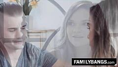 Nathan Bronson Finds Any Excuse To Bang Petite Athena Faris's Pussy In Hot Couple Session