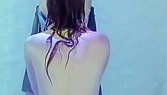 Friends explore first time passion with girlfriend in hotel lingerie encounter