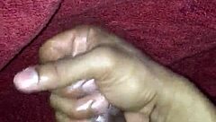 intriguing handjob session while watching black masturbation content on xvideos