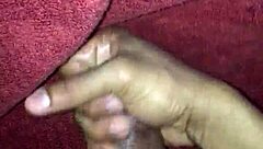 intriguing handjob session while watching black masturbation content on xvideos