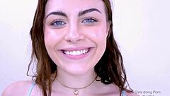 Oh wow, this captivating brunette beauty gets pounded hard at her modeling audition!