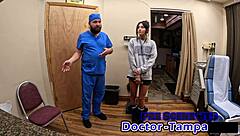 Dr Tampa explores Zombae's first gyno exam in Florida with petite brunette
