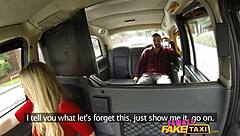 hey, this female fake taxi driver says she'll take you all the way with big tits oral fun in the car!