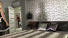 Provocative Maid Affair With Muscular Boss In Heels And Stockings Leading To Rough Sex