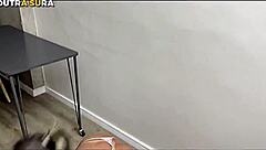 Blonde skinny teen bent over taking massive big black cock deep in tight pussy rough