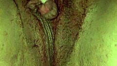 She casually shows off her fat hairy pussy in pov as a young latina amateur with small tits