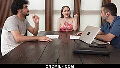 Horny Husband And Friend Take Turns Riding Bound Milf In Steamy 3some