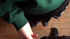 Milk In Wet Student Panties In An Abandoned House For Money