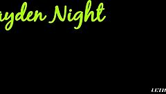 Suggestive Blonde Babe Hayden Knight Teases And Strokes Hard Cock To Explosive Cumshot Finish