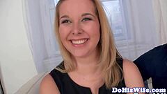 busty milf cuckolds hubby gets banged doggystyle bent over cheating european married