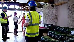 Fit blonde tattooed babes lick and fuck in passionate creampie 4some