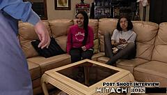 Pothead Alix Avery endures second round of mandatory Hitachi vibrator orgasms in latex gloves pov