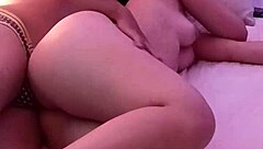 Busty mature latina milf with huge tits gets anal and pussy action while alone at home