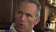 Amazing black teen rides cock in kitchen