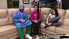 Pothead Alix Avery endures second round of mandatory Hitachi vibrator orgasms in latex gloves pov