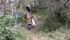 horny housewife enjoys double penetration fucking with strangers outdoors in high definition european scene