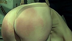 redhead milf submits to hard bdsm training in strict rope bondage with master spanking and face fucking her bound slave mouth