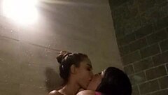 Hey, Pamela Pantera, Melissa Pitanga, and Belinha Baracho, let's get steamy in this Brazilian hot tub ass massage holiday fun