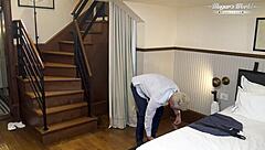 behind the scenes amalia davis gets excited before work