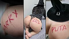 Who knew Halloween could turn intriguing with panties big ass Latina milf in homemade amateur chubby BBW fun