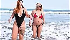 Sexy Latina Milf Flashing Ass And Pussy At Beach With Friend Dai Belan - Trailer