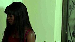 Ebony Babe Gets Facial Cumshot