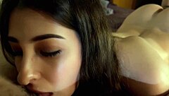 Seductive Teen 18+ Gives Homemade Handjob To Older Man In Guest Bed