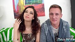 oh god, watch me fuck this stud while my shameful cuck hubby stares at my small tits!