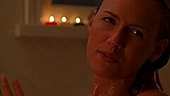 blonde tania saulnier takes a sexy shower in smallville english scene